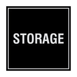 Black / Silver Signs ByLITA Square Storage Sign