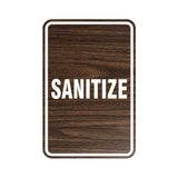 Portrait Round Sanitize Sign