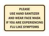 Classic Framed Please Use Hand Sanitizer and Wear Face Mask Sign