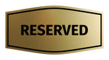 Signs ByLITA Fancy Reserved Sign with Adhesive Tape, Mounts On Any Surface, Weather Resistant, Indoor/Outdoor Use