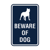 Portrait Round Beware Of Dog Sign