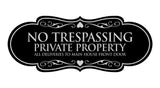 Signs ByLITA Designer No Trespassing Private Property Sign All Deliveries to Main House Front Door Sign