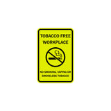 ByLITA Tobacco Free Workplace No Smoking, Vaping Or Smokeless Tobacco Sign