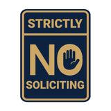 Portrait Round Strictly No Soliciting Wall or Door Sign