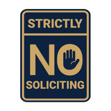 Portrait Round Strictly No Soliciting Wall or Door Sign
