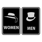 Portrait Round Men / Women Sign Set