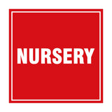 Square Nursery Sign with Adhesive Tape, Mounts On Any Surface, Weather Resistant