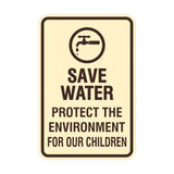 Portrait Round Save Water Protect The Environment For Our Children