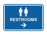 Signs ByLITA Classic Framed Restrooms Right Arrow Sign
