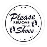 PLEASE REMOVE SHOES Circle Wall Door Sign