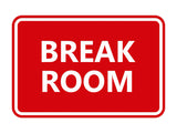 Signs ByLITA Classic Framed Break Room Sign