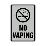 Portrait Round No Vaping Sign