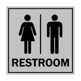 Signs ByLITA Square All Gender Restroom Sign with Adhesive Tape, Mounts On Any Surface, Weather Resistant, Indoor/Outdoor Use