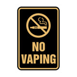 Portrait Round No Vaping Sign