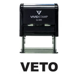 Black VETO Self Inking Rubber Stamp