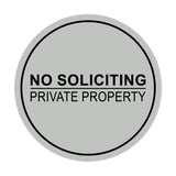 Signs ByLITA Circle No Soliciting Private Property Sign