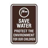 Portrait Round Save Water Protect The Environment For Our Children