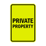 Portrait Round Private Property Sign
