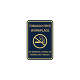 ByLITA Tobacco Free Workplace No Smoking, Vaping Or Smokeless Tobacco Sign