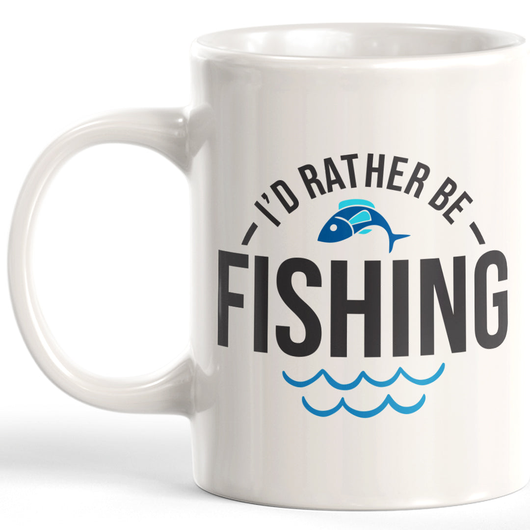 I'd Rather Be Fishing 11oz Coffee Mug - Funny Novelty Souvenir