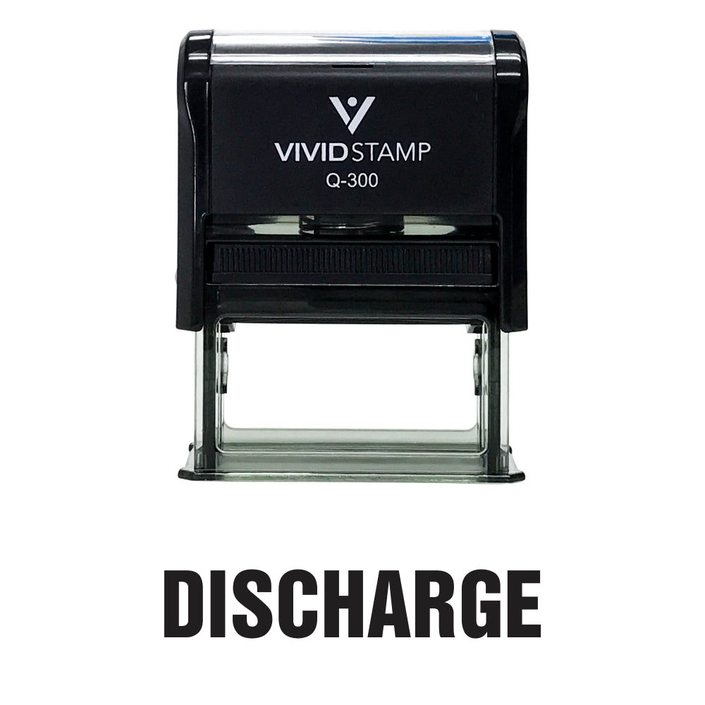 Black Discharge Self Inking Rubber Stamp