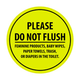 Signs ByLITA Circle Please Do Not Flush Etiquette Sign