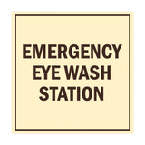 Square Emergency Eye Wash Station Sign with Adhesive Tape, Mounts On Any Surface, Weather Resistant