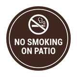 Signs ByLITA Circle No Smoking on Patio Sign