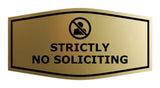 Fancy Strictly No Soliciting Wall or Door Sign