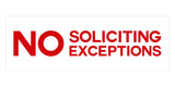 Signs ByLITA Basic No Soliciting No Exceptions Sign