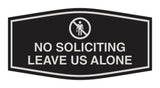 Fancy No Soliciting Leave Us Alone Wall or Door Sign