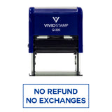 No Refunds No Exchanges Self Inking Rubber Stamp