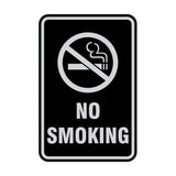 Portrait Round No Smoking Sign