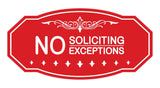 Victorian No Soliciting No Exceptions Sign
