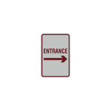 Signs ByLITA Portrait Round Entrance Right Arrow Sign with Adhesive Tape, Mounts On Any Surface, Weather Resistant, Indoor/Outdoor Use