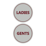 Signs ByLITA Circle Ladies and Gents Sign Set