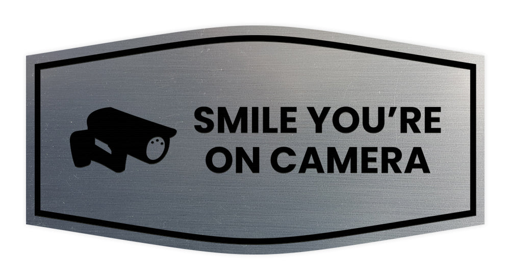 Fancy Smile You're On Camera Wall or Door Sign