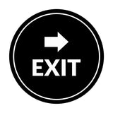 Signs ByLITA Circle Exit-Right Sign