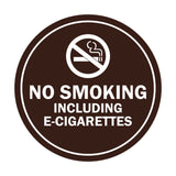 Signs ByLITA Circle No Smoking Including E-Cigarettes Sign