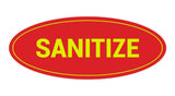 Oval Sanitize Sign