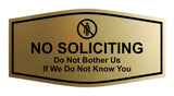 Fancy No Soliciting Do Not Bother Us If We Do Not Know You Wall or Door Sign