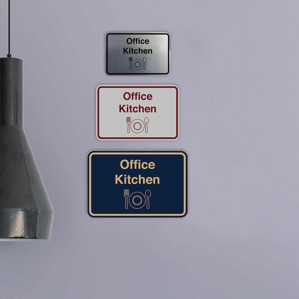 Classic Framed Office Kitchen Wall or Door Sign – All Quality