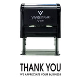 Black Thank You We Appreciate Your Business Self Inking Rubber Stamp