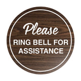 Signs ByLITA Circle Please Ring Bell For Assistance Sign