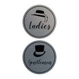 Signs ByLITA Circle Ladies and Gentlemen Sign Set