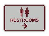 Signs ByLITA Classic Framed Restrooms Right Arrow Sign