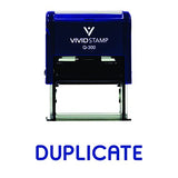 Blue Duplicate Self-Inking Office Rubber Stamp