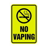 Portrait Round No Vaping Sign