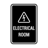 Portrait Round Electrical Room Sign