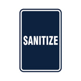 Portrait Round Sanitize Sign